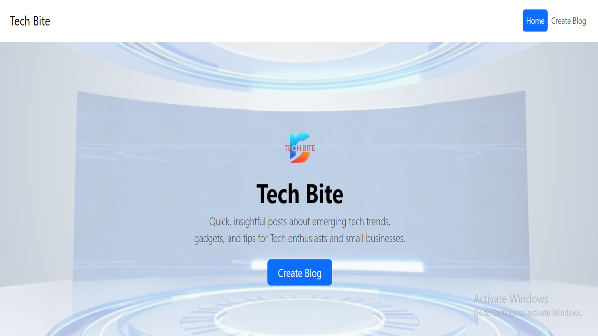 Tech Blog Screenshot